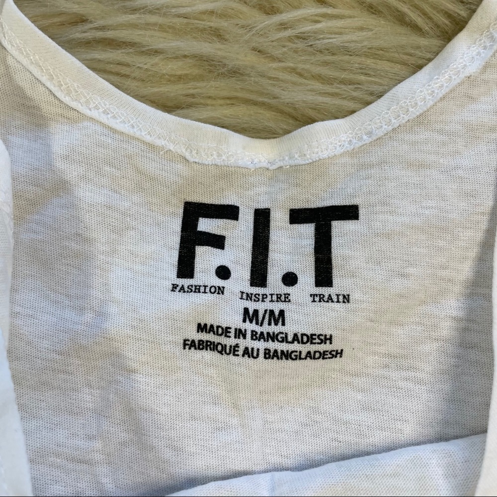 Gold foil "Resting Gym Face" workout tank top - Picture 4 of 7